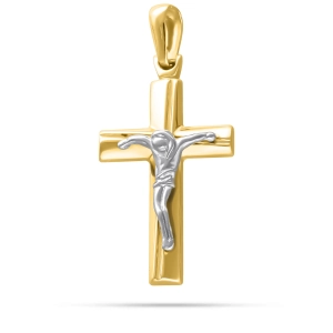 Złoty krzyż biało-żółty 230520232
