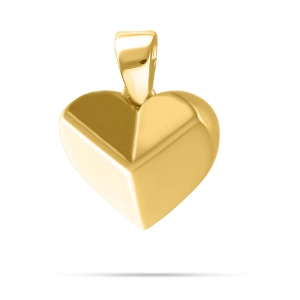 Złota zawieszka graficzna serce 3D 1905202316