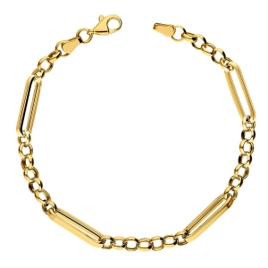 Złota bransoletka rollo z wydłużonym elementem