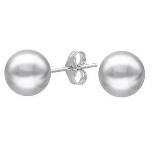 Srebrne kolczyki sztyfty kulka gładka 7 MM