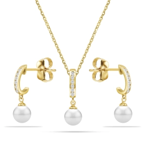 Złoty komplet kolekcja Pearl  080420241