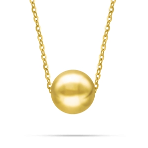Złoty naszyjnik celebrytka kulka gładka 7mm
