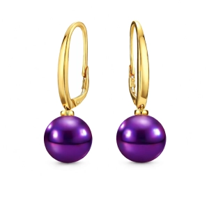 Złote kolczyki z ciemną perła 20230626027