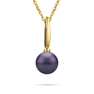 Złoty naszyjnik z ciemna perłą 20230626028