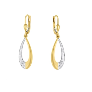 Eleganckie złote kolczyki wiszące 1905202330YW