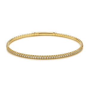 Złota bransoletka tenisowa z diamentami CB3521Y