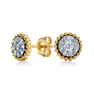 Złote kolczyki z diamentami CE3113Y