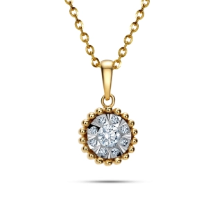 Złota zawieszka z diamentami CP4877Y