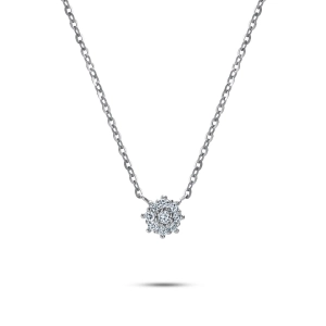 Złota celebrytka z brylantami kwiatek JN0158 W Classic diamonds