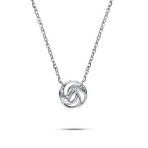 Złoty naszyjnik z brylantami JN0159 W Classic diamonds