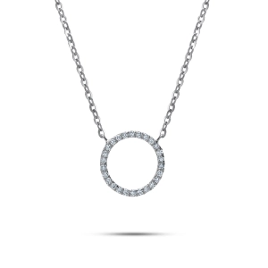 Złoty naszyjnik okrąg z brylantami JN3414 W Classic Diamonds
