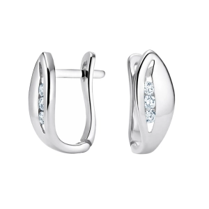 Złote kolczyki angielskie z brylantami JE9833 Classic Diamonds