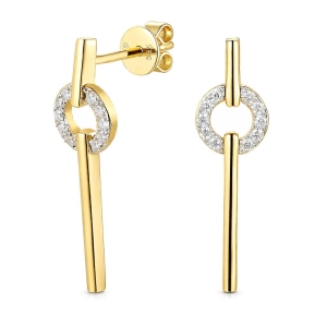 Złote kolczyki z brylantami E85585