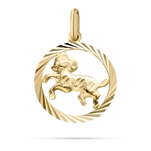 Złoty znak zodiaku Baran 585