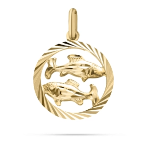 Złoty znak zodiaku Ryby 585