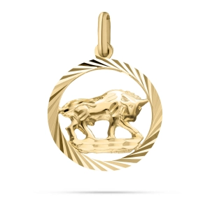 Złoty znak zodiaku Byk 585