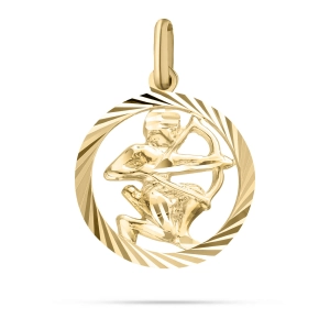Złoty znak zodiaku Strzelec 585