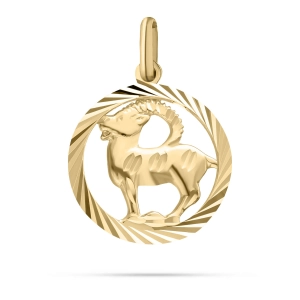 Złoty znak zodiaku Koziorożec 585