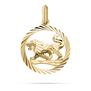 Złoty znak zodiaku Lew 585