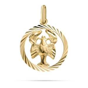 Złoty znak zodiaku Rak 585