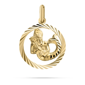 Złoty znak zodiaku Wodnik 585
