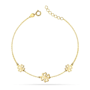 Złota bransoletka koniczyna Young  020220248