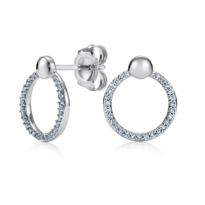 Złote kolczyki z białego złota JE4340W