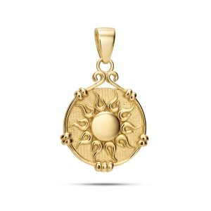 Złota zawieszka 585 - słoneczny amulet mocy Basic