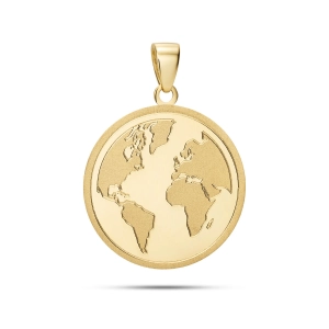 Złota zawieszka mapa świata 585 Vento