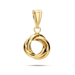 Złota zawieszka supeł S masywniejsza rurka 585 Basic