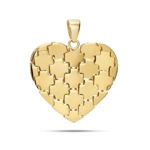 Zawieszka serce mozaika 3D ze złota próby 585 Basic