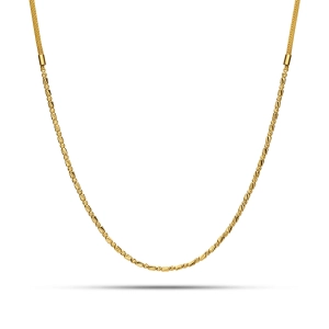 Złoty naszyjnik 585 gęsta plecionka i diamentowane tulejki signature 010420257N