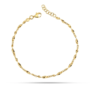 Złota bransoletka 585 skręcone gładkie ogniwa Signature 030420253B