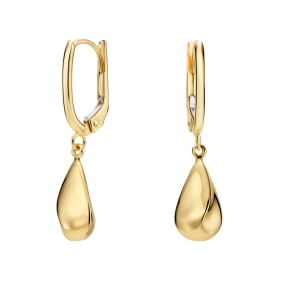 Złote kolczyki kropla Goccia