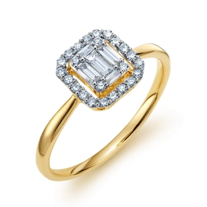 Złoty pierścionek zaręczynowy z brylantami JR1518315Y 0,15 CT