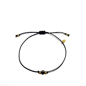 Bransoletka na sznurku- czarny turmalin