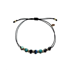 Bransoletka na sznurku z kamieniami naturalnymi- chryzokola