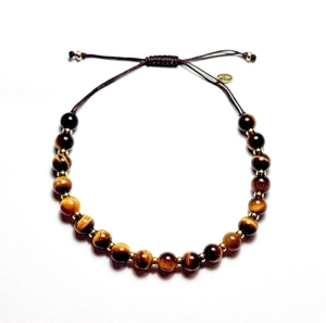 Bransoletka męska na sznurku- tyrgrysie oko