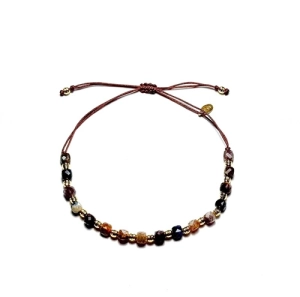 Bransoletka na sznurku z kamieniami naturalnymi- pietersyt