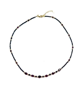 Naszyjnik z kamieniami naturalnymi - Crystals by Swarovski, topaz gold