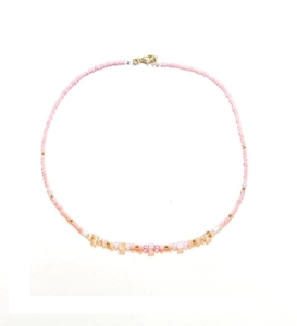 Naszyjnik z kamieniami naturalnymi - Crystals by Swarovski, granat, agat czarny spinel