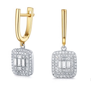 Złote kolczyki z brylantami 0,91 ct Glamour E59279 YWA