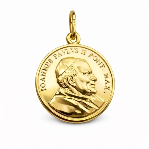 Złoty medalik z Papieżem Janem Pawłem II