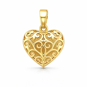 Złota zawieszka serce 585 1004202410