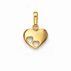 Złota zawieszka w kształcie serca140920238