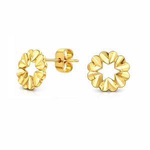 Kolczyki serca diamentowane sztyfty 160520232