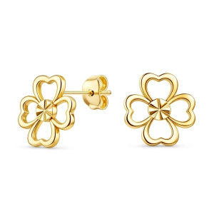 Złote kolczyki koniczynki 1605202344