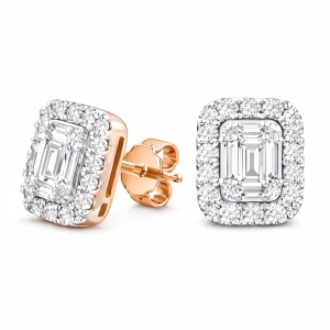 Kolczyki z brylantami z różowego złota CE1721P