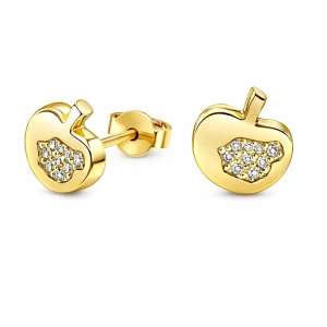 Złote kolczyki jabłka 16052023114