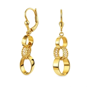 Złote kolczyki wiszące 1912202362